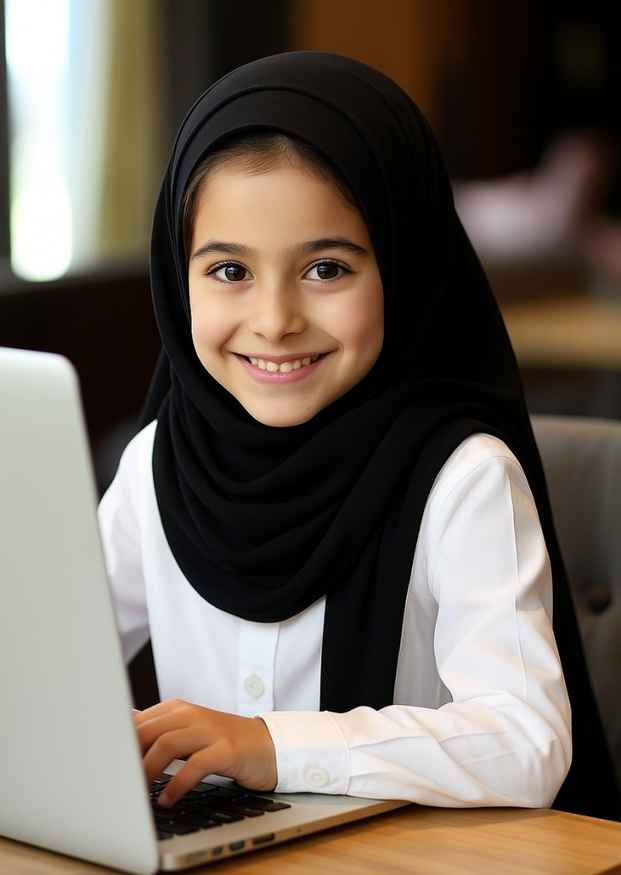 A Young Muslim Girl is Ready to Learn Quran Online As a Beginner